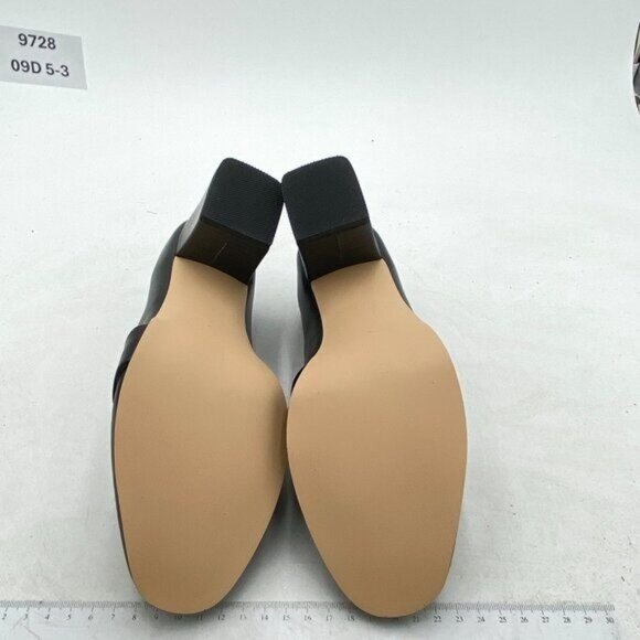 FOWT Black Women's Loafer Slip On Round Toe Block Heels Pumps Comfort Shoes - Picture 7 of 8